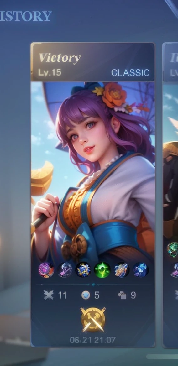 (Absurd, High resolution, Super detailed), masterpiece, Hinata(bolt), ((alone)), One girl,Medium chest, Long purple Victorian dress, Mouth closed, (((Long Hair))),Are standing, Bodice and skirt patterns, Frilled Skirt, race, Blinking blinking effect, (((Detailed lips))), garden, Pink and yellow flowers, ((Realistic Skin)), Glowing Skin, ((Glossy Red Lips)), Purple eyes, Portraiture, beautiful, smile, (((Dark blue hair))), Bust Crop, Normal skin