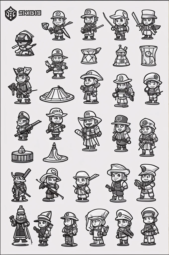 Drawing skibydi game characters