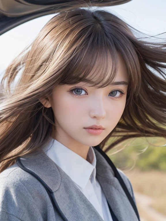 ((Hair blowing in the wind、No makeup:1.2))、(Realistic、Photorealistic、Very detailed、Best detailed skins、Highest quality、masterpiece、Ultra-high resolution)、Cute Russian Women、24years、high school girl、Young girl、1 Girl、Has bangs、Ash Blonde:1.7、double eyelid、Drooling eyes、Japanese style face、purity、Realistic skin type、Thick muffler、Gray muffler、Fluffy hair、((There'Hair in scarf:1.3))、Red cheeks、The wind is blowing、that'that'it's snowing、night、illumination、Lighting from behind、Hair blowing in the wind、((Antarctica、Meteors、The world of Aurora))