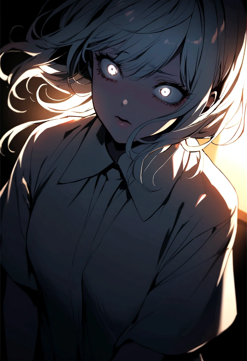 Horror、beautiful girl、White of the eyes