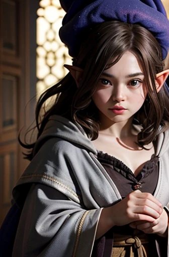 gnome　magician　Platinum Robe　Brown Hair　woman　Lord of the Rings　maliciosa　Fierce