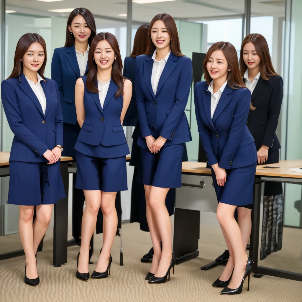 (group picture, multiple_girls, cute Japanese girls with perfect body, 6+girls), looking_at_viewer, (office ladies), (high heels, full body, beautiful legs:1.3) big breasts, business suit, (smile), (office), highly detailed face, (masterpiece, high quality:1.2), standing,peeing self, wetting her clothes, can't hold her pee face, wetting herself desperate, pee desperation pose, her body can't hold her pee and wets herself ultra desperate in the middle of the cicty in absolute desperaton wetting herself, pee runing down her legs, standing up, hyper pee desperate face, big pee pudle