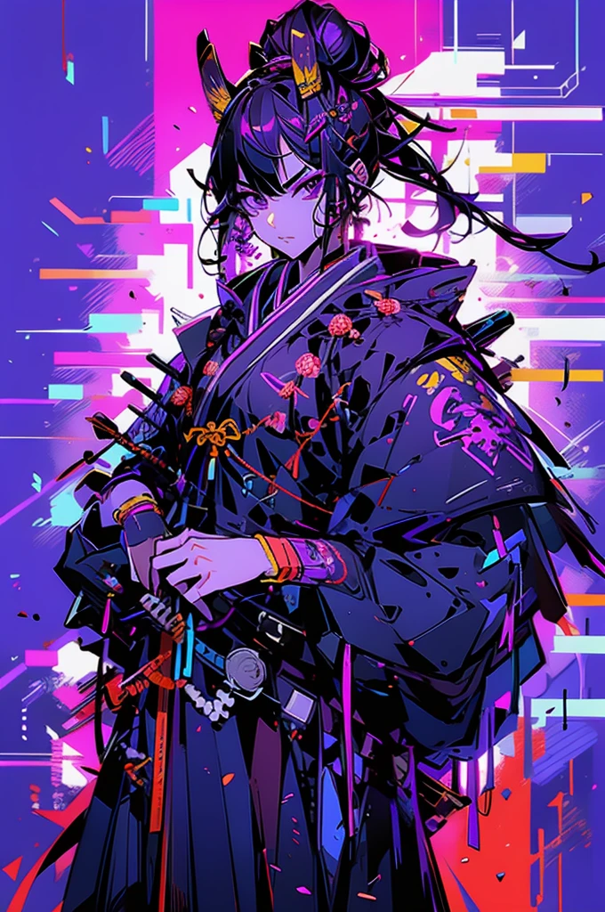 Male Samurai。Purple Samurai