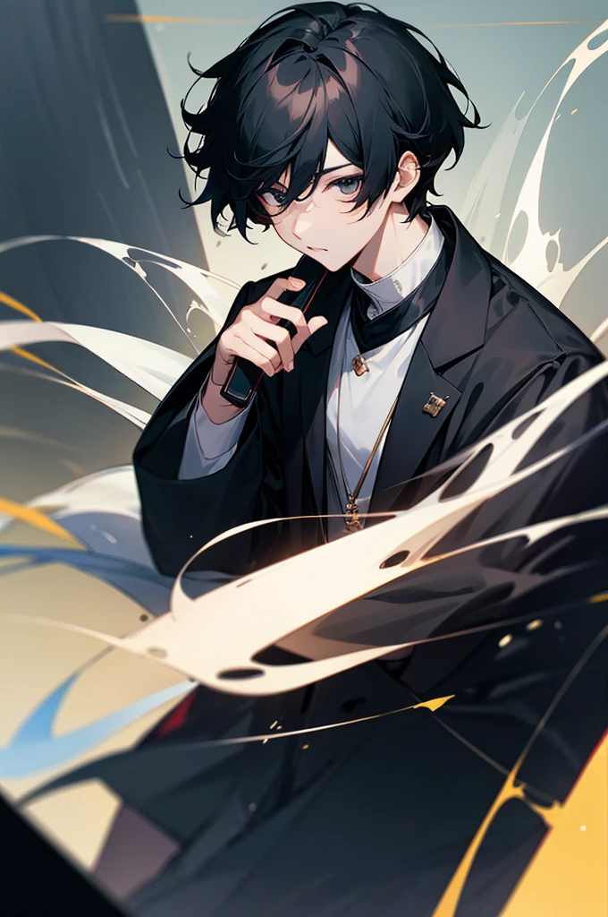 Arabian man wearing a black jacket and holding a mobile phone is riding in a car, male Ulzzang, Shin Jinyoung, Shin Jinyoung aesthetic, 1. The thin face of a 7-year-old boy, Kim Do-young, Wearing a black menpo mask, Ulzzang, Jungkook, The boy has short black hair, Cai Xukun, Kanriu 666