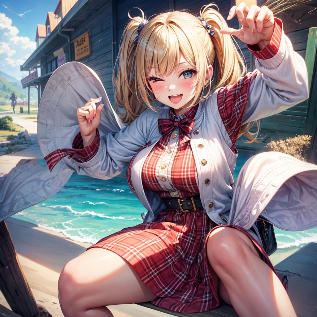 1girl,Wink,wink