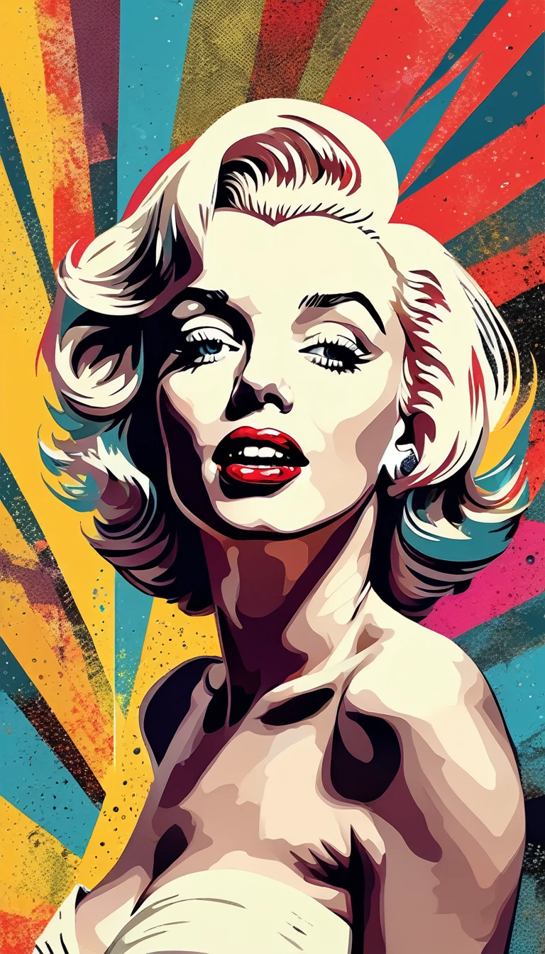  Vector Art,pop Art style abstract style ,collage, Sci-Fi Theme, collage style , mixed media, layered, textural, detailed, artistic, Cool color guide,,a perfect naked Marilyn Monroe,slim,shoulder length straight bob hair, Tracing the lines of a magical glyph, activating its hidden potential,
Ultra High Resolution, wallpaper, 8K,Rich texture details, hyper detailed, detailed background, detailed eyes,dramatic angle, epic composition,professional lighting,
SimplepositiveXLv1 . non-representational, colors and shapes, expression of feelings, imaginative, highly detailed . bright colors, bold outlines, popular culture themes, ironic or kitsch