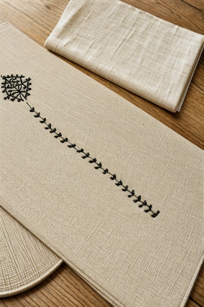 Embroidery or cloth set: Dotted letter m