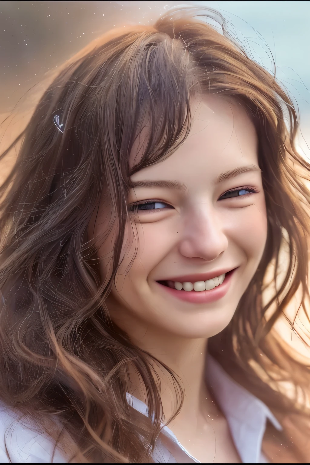 (Realistic, photo-Realistic:1.37),(8K, RAW Photos, Highest quality, masterpiece:1.2), cute, Super detailed,Heart-shaped pupils,Physically Based Rendering, Ultra-high resolution, Kodak Vision Color, Filmed with an Aricam LT camera, Bokeh, Sharp focus,
View your viewers,photoRealistic,Realistic, alone, photoRealistic, Highest quality,Highly detailed face,Highly detailed eyes and face, Beautiful attention to detail,Absurd, incredibly Absurd,An unforgettable smile,Messy Hair, Floating Hair, ,