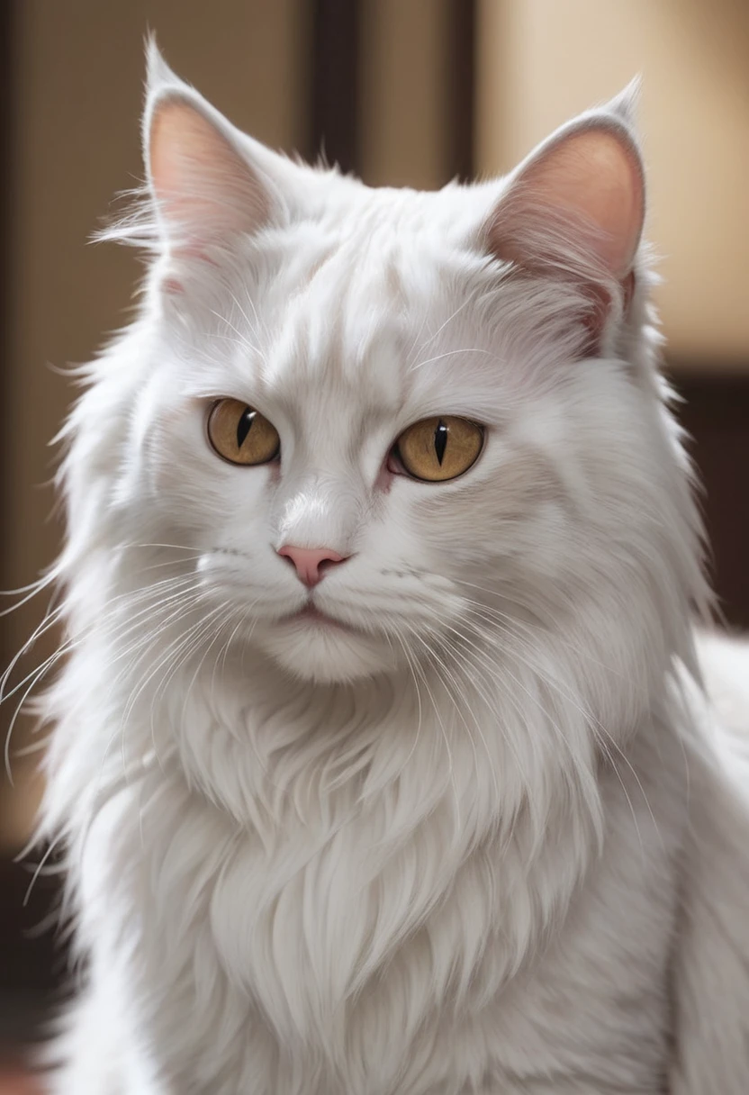 ((Cat face only)),，Full Shot，Fluffy hair, Anthropomorphic representation, Rich colors, Exquisite detail, masterpiece, Realistic，art, CG, Realistic, Unreal Engine , True light and shadow, beautiful Rich colors, Amazing details, high quality，ear