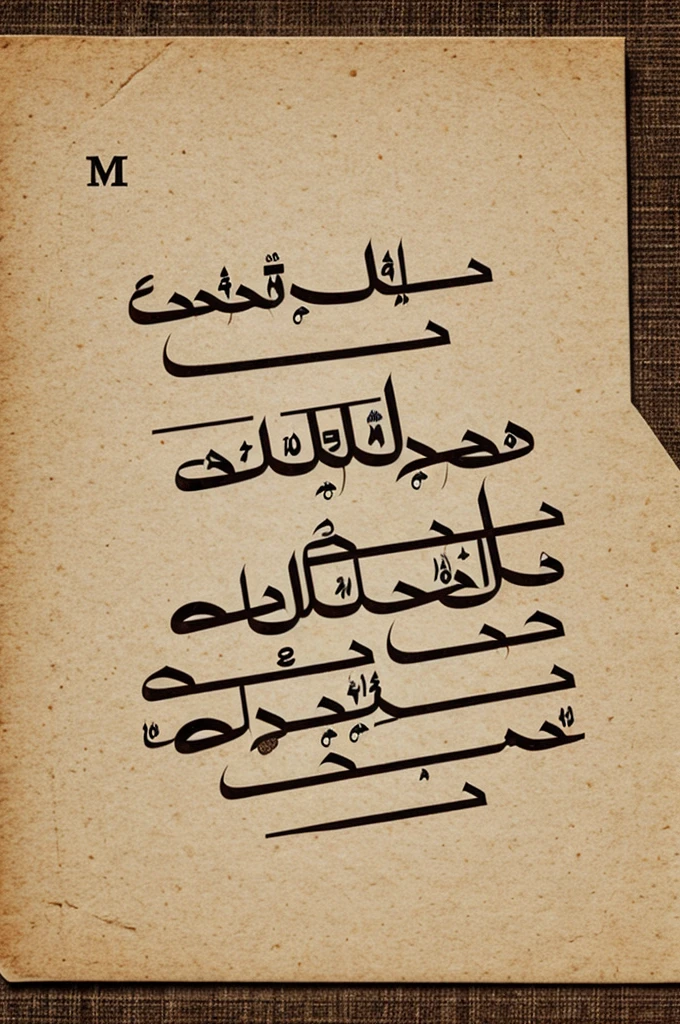 A letter in the Arabic language (M) Mنقط

