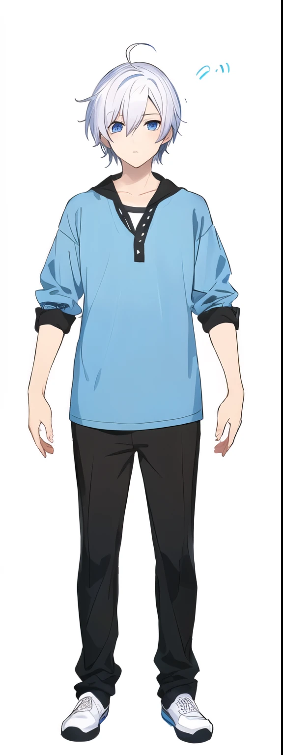 anime boy cool skin white