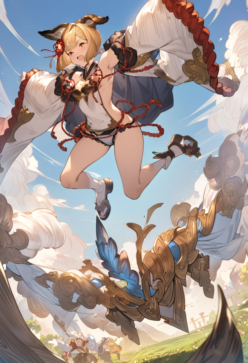 Masterpiece,anime,Girl, Granblue Fantasy, Vajra,jumping,