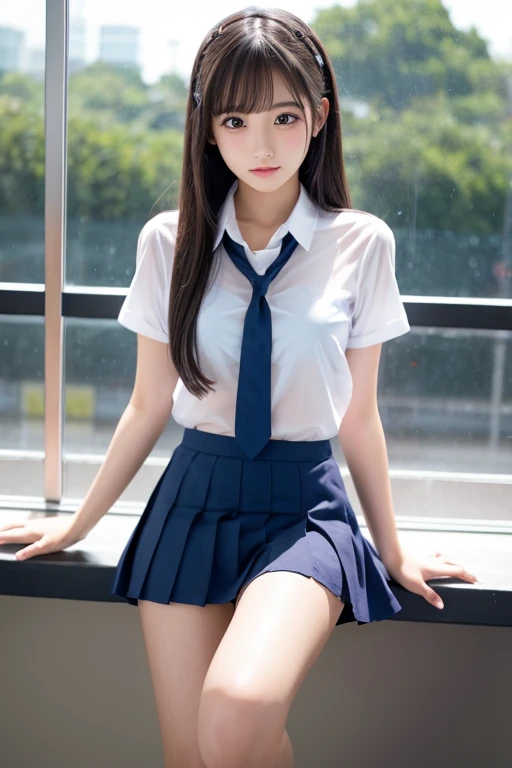 high school girl､Idol､mini skirt､See-through､sit