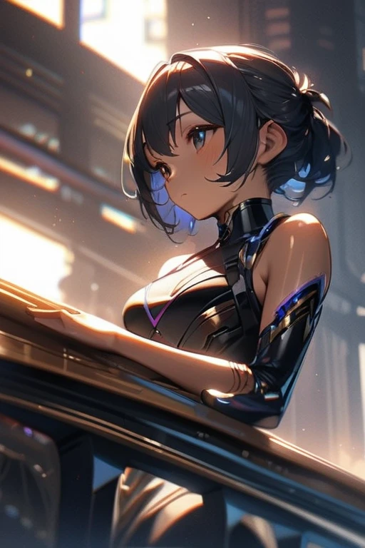 ((Best quality)), ((masterpiece)), (detailed), The robot girl