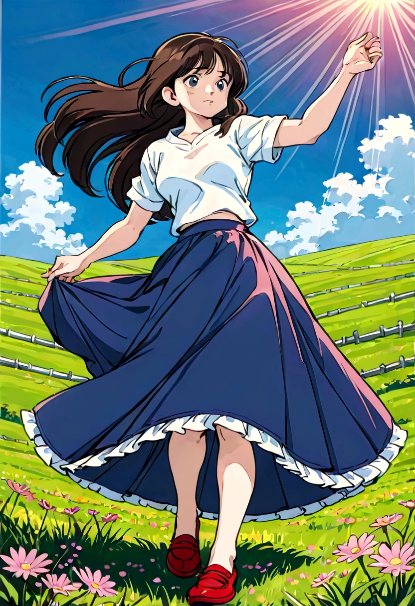 音無響子
Low - Angle、
Low - Angle、Long skirt、Hold down your skirt that is being blown up by the strong wind、Anime white panties in a strong wind、Crotch is visible
ローレグのパンツ、Color: White、
Crotch is visible、
、Lined、White lace lining、
