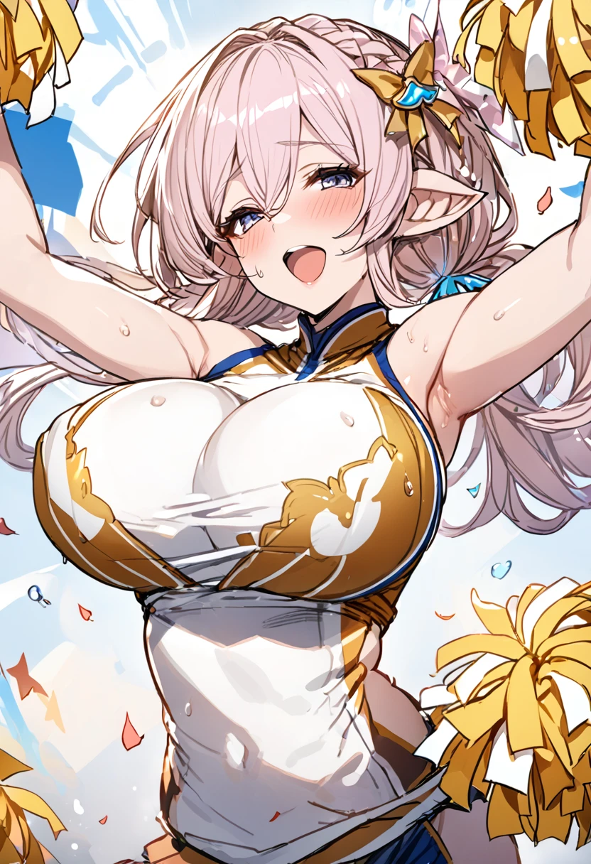 Masterpiece,Girl, Granblue Fantasy, Narmaya, Cheerleading, Short, Big breasts, Cheer costume, Cheering,