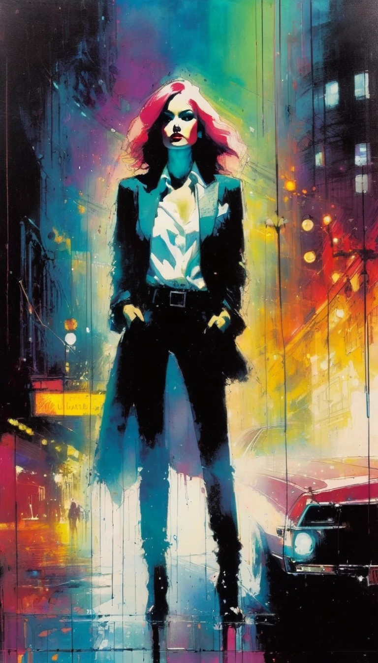 club(art inspired in Bill Sienkiewicz). oil painting)
