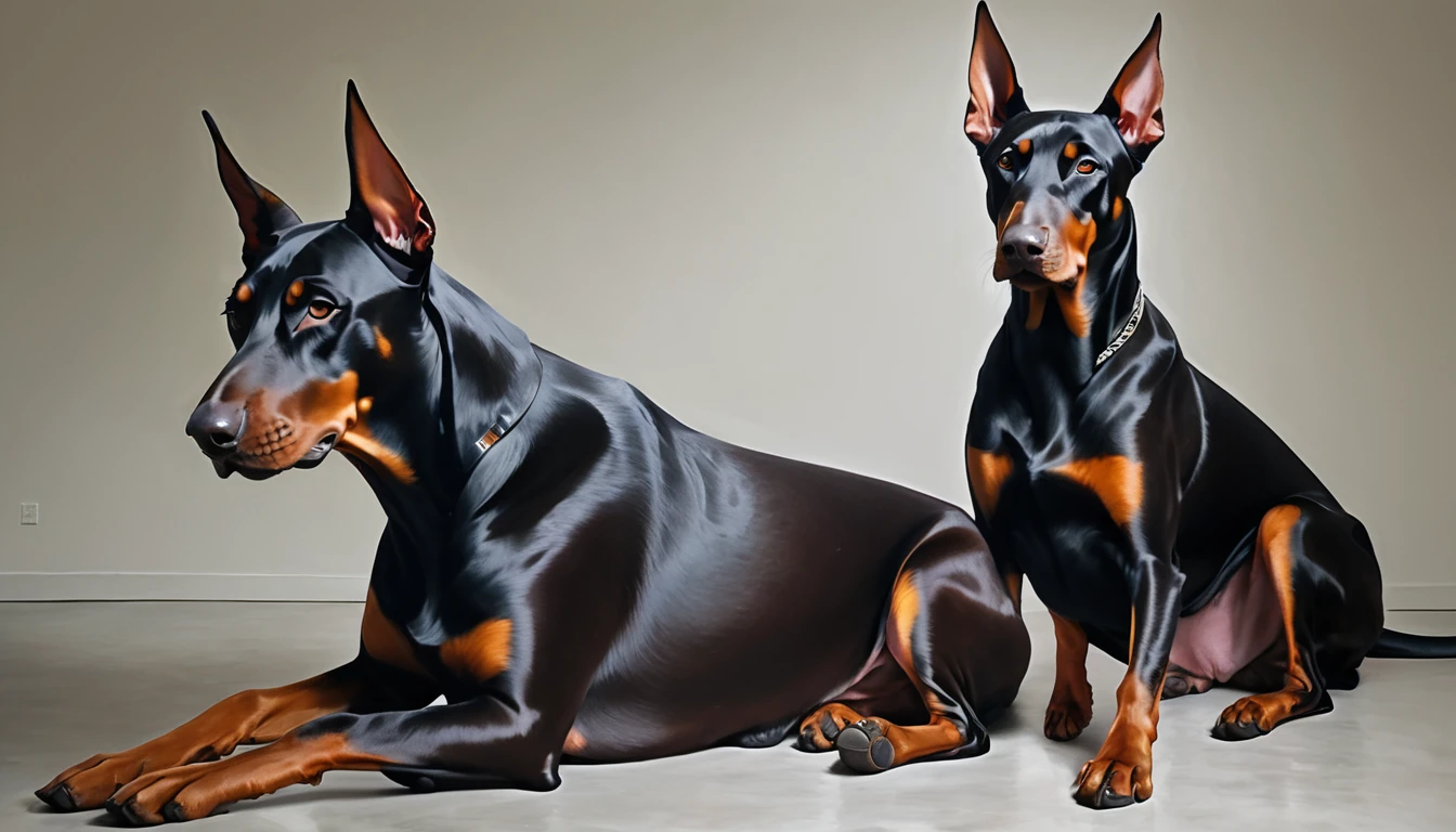 (Samdos Arts:1.3), nvinkpunk, article, Terrifying Techno-Organic Mutations (Doberman), Portraiture, Backlight, Abstract, Painting, Painted by a famous artist, ether, liquid, Abstract, masterpiece, Very detailed, Highest quality, Highest quality, Realistic lighting, Ultra-detailed, Hyperrealism, color, colorful, Social attire