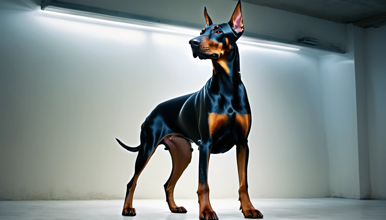 (Samdos Arts:1.3), nvinkpunk, article, Terrifying Techno-Organic Mutations (Doberman), Portraiture, Backlight, Abstract, Painting, Painted by a famous artist, ether, liquid, Abstract, masterpiece, Very detailed, Highest quality, Highest quality, Realistic lighting, Ultra-detailed, Hyperrealism, color, colorful, Social attire  