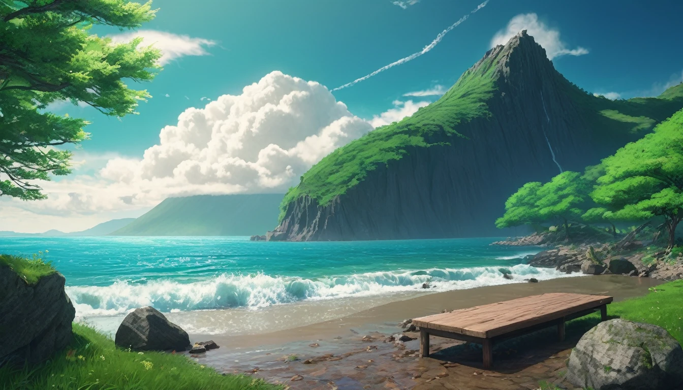 Tatsumaki, One Punch Man,masterpiece, 最high quality, high quality, Very detailed 8k CG unit wallpaper, scenery, Outdoor, null, cloud, Day, water, wood, blue null, waterfall, cliff, nature, lake, river, cloudy null, Award-winning photography, Bokeh, Depth of written boundary, High resolution, flower, chromatic aberration, Realistic, Very detailed, Art Station Trends, CGsociety Trends, Complex, High detail, dramatic, Art on the go