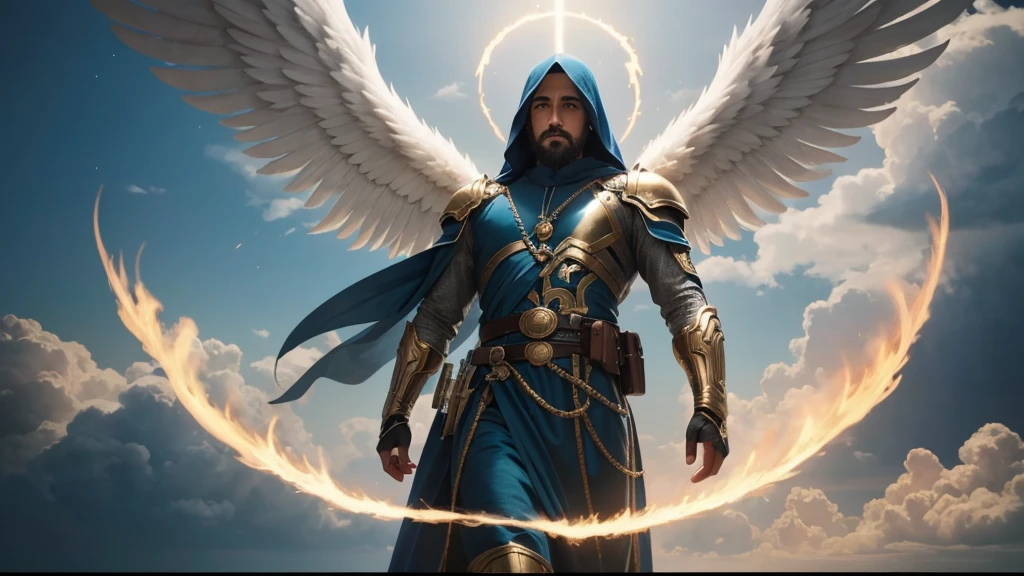angel, Divine Male Angel, natural, God's Army Angel, angel Masculino de Deus, Strong male angel, God's Army, God's Angel Man, Jewish Beard, Hebrew Angel, Sky God's, God's Sky Heavens, Realistic Man, celestial armor, Beauty, Blue Thunder, fire azul, Realistic fire azul, realistic thunder, electrical screws, realistic detailed 8k, 16K realistic detail, stark, Detailed realistic color, Detailed realistic thunder, fire azul Realistic 8K, Cores photorrealistic 8K, 8K detailed colors, Nitidez photorrealistic 8K, ULTRAHD Photorealism, Divine fire azul, Divine Electric Blue Thunder, Sombras photorrealistics 8K, Textura photorrealistic, naturey, heavens, heavenly, sky night, beauty sky, natta, majestic, majestic Sky, Naturally Elegant, thunders, Sky thunders, Divine thunder, Linda, doradas, starlight, Heavenly Bolts, Blue Electricity, Blue Screws, Rendering, photorrealistic, UltraHigh Definition, 4K, detailed textures, thunder, detailed shadows, detailed colors, naturey Linda, Great Divine, detailed contrast, realistic contrast, high resolution, detailed colors, realistic detailed 16K, 8k high definition, detailed contrast, realistic contrast, high resolution, detailed colors, fire, villany, realistic detailed, chic,
