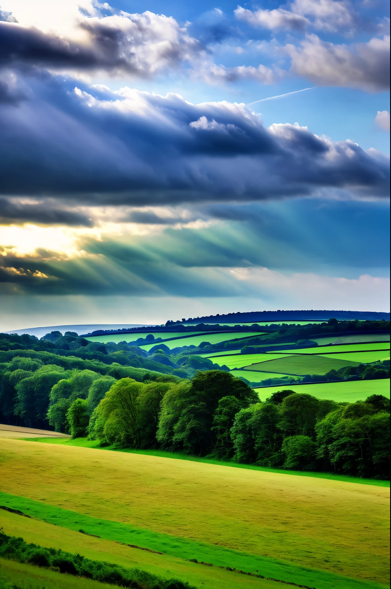 Original landscape,Sky and clouds,Tyndall effect,A country road,Colorful hot air balloon,High quality desktop wallpaper, Verdant forest, Detailed field properties, Beautiful English countryside, Stunning scenery, Rolling Hills, Landscape Wallpaper, Lush countryside, Green forests, Stunning scenery, Green fields in the background, High quality wallpaper, Beautiful wallpapers,Ultra high quality,Ultra HD,Ultra-high resolution
