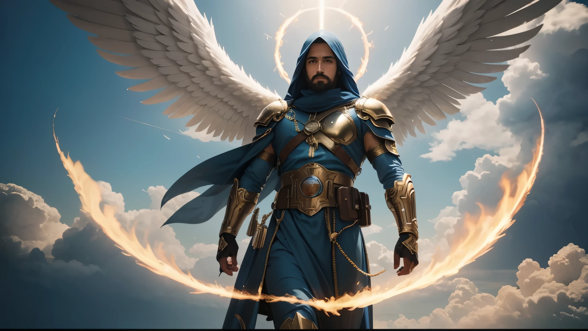 angel, Divine Male Angel, natural, God's Army Angel, angel Masculino de Deus, Strong male angel, God's Army, God's Angel Man, Jewish Beard, Hebrew Angel, Sky God's, God's Sky Heavens, Realistic Man, celestial armor, Beauty, Blue Thunder, fire azul, Realistic fire azul, realistic thunder, electrical screws, realistic detailed 8k, 16K realistic detail, stark, Detailed realistic color, Detailed realistic thunder, fire azul Realistic 8K, Cores photorrealistic 8K, 8K detailed colors, Nitidez photorrealistic 8K, ULTRAHD Photorealism, Divine fire azul, Divine Electric Blue Thunder, Sombras photorrealistics 8K, Textura photorrealistic, naturey, heavens, heavenly, sky night, beauty sky, natta, majestic, majestic Sky, Naturally Elegant, thunders, Sky thunders, Divine thunder, Linda, doradas, starlight, Heavenly Bolts, Blue Electricity, Blue Screws, Rendering, photorrealistic, UltraHigh Definition, 4K, detailed textures, thunder, detailed shadows, detailed colors, naturey Linda, Great Divine, detailed contrast, realistic contrast, high resolution, detailed colors, realistic detailed 16K, 8k high definition, detailed contrast, realistic contrast, high resolution, detailed colors, fire, villany, realistic detailed, chic,