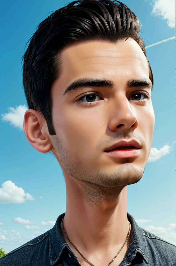 Create a image boy cartoon with text on min grow
