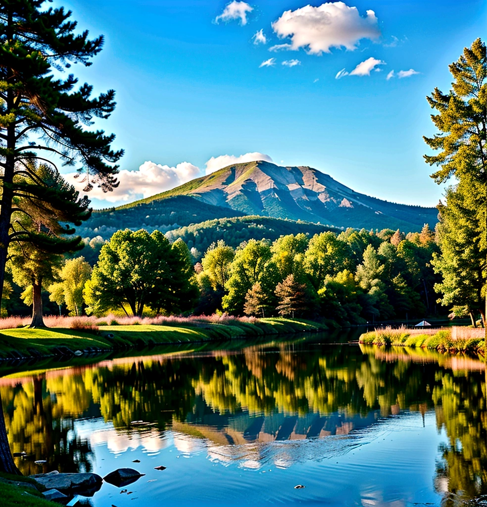 there is a woman and a dog looking at a lake, beautiful place, beautiful small town, realistic photo of a town, beautiful scenic view, fairy tale place, beautiful high resolution, very beautiful scenery, of a small village with a lake, highly detailed beautiful, wow it is beautiful, very very beautiful scenery, epic beautiful landscape, breathtaking scenery, beautiful landscape, breathtaking landscape
