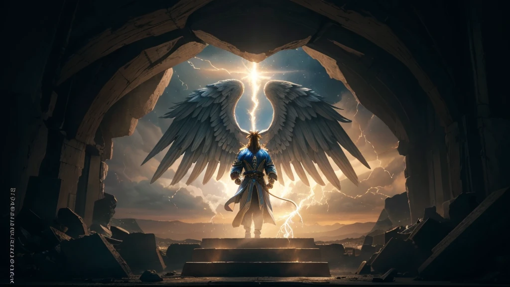 angel, Divine Male Angel, natural, God's Army Angel, angel Masculino de Deus, Strong male angel, God's Army, God's Angel Man, Jewish Beard, Hebrew Angel, Sky God's, God's Sky Heavens, Realistic Man, celestial armor, Beauty, Blue Thunder, fire azul, Realistic fire azul, realistic thunder, electrical screws, realistic detailed 8k, 16K realistic detail, stark, Detailed realistic color, Detailed realistic thunder, fire azul Realistic 8K, Cores photorrealistic 8K, 8K detailed colors, Nitidez photorrealistic 8K, ULTRAHD Photorealism, Divine fire azul, Divine Electric Blue Thunder, Sombras photorrealistics 8K, Textura photorrealistic, naturey, heavens, heavenly, sky night, beauty sky, natta, majestic, majestic Sky, Naturally Elegant, thunders, Sky thunders, Divine thunder, Linda, doradas, starlight, Heavenly Bolts, Blue Electricity, Blue Screws, Rendering, photorrealistic, UltraHigh Definition, 4K, detailed textures, thunder, detailed shadows, detailed colors, naturey Linda, Great Divine, detailed contrast, realistic contrast, high resolution, detailed colors, realistic detailed 16K, 8k high definition, detailed contrast, realistic contrast, high resolution, detailed colors, fire, villany, realistic detailed, chic,