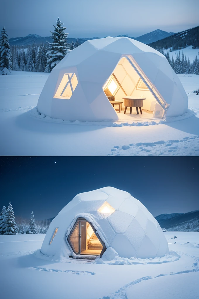 Make a diamond igloo