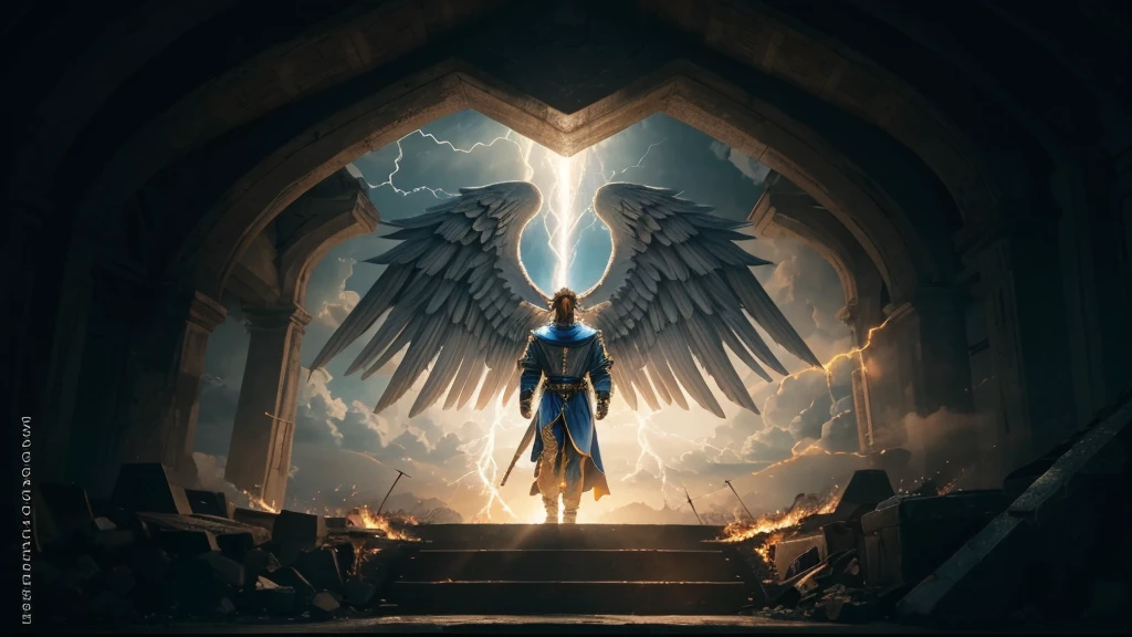 angel, Divine Male Angel, natural, God's Army Angel, angel Masculino de Deus, Strong male angel, God's Army, God's Angel Man, Jewish Beard, Hebrew Angel, Sky God's, God's Sky Heavens, Realistic Man, celestial armor, Beauty, Blue Thunder, fire azul, Realistic fire azul, realistic thunder, electrical screws, realistic detailed 8k, 16K realistic detail, stark, Detailed realistic color, Detailed realistic thunder, fire azul Realistic 8K, Cores photorrealistic 8K, 8K detailed colors, Nitidez photorrealistic 8K, ULTRAHD Photorealism, Divine fire azul, Divine Electric Blue Thunder, Sombras photorrealistics 8K, Textura photorrealistic, naturey, heavens, heavenly, sky night, beauty sky, natta, majestic, majestic Sky, Naturally Elegant, thunders, Sky thunders, Divine thunder, Linda, doradas, starlight, Heavenly Bolts, Blue Electricity, Blue Screws, Rendering, photorrealistic, UltraHigh Definition, 4K, detailed textures, thunder, detailed shadows, detailed colors, naturey Linda, Great Divine, detailed contrast, realistic contrast, high resolution, detailed colors, realistic detailed 16K, 8k high definition, detailed contrast, realistic contrast, high resolution, detailed colors, fire, villany, realistic detailed, chic, 