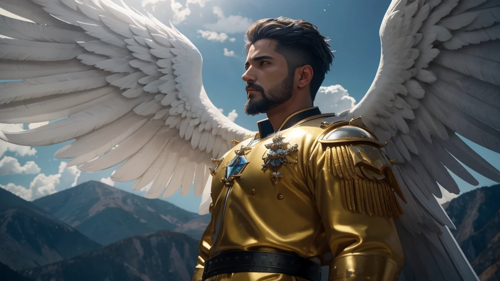 angel, Divine Male Angel, natural, God's Army Angel, angel Masculino de Deus, Strong male angel, God's Army, God's Angel Man, Jewish Beard, Hebrew Angel, Sky God's, God's Sky Heavens, Realistic Man, celestial armor, Beauty, Blue Thunder, fire azul, Realistic fire azul, realistic thunder, electrical screws, realistic detailed 8k, 16K realistic detail, stark, Detailed realistic color, Detailed realistic thunder, fire azul Realistic 8K, Cores photorrealistic 8K, 8K detailed colors, Nitidez photorrealistic 8K, ULTRAHD Photorealism, Divine fire azul, Divine Electric Blue Thunder, Sombras photorrealistics 8K, Textura photorrealistic, naturey, heavens, heavenly, sky night, beauty sky, natta, majestic, majestic Sky, Naturally Elegant, thunders, Sky thunders, Divine thunder, Linda, doradas, starlight, Heavenly Bolts, Blue Electricity, Blue Screws, Rendering, photorrealistic, UltraHigh Definition, 4K, detailed textures, thunder, detailed shadows, detailed colors, naturey Linda, Great Divine, detailed contrast, realistic contrast, high resolution, detailed colors, realistic detailed 16K, 8k high definition, detailed contrast, realistic contrast, high resolution, detailed colors, fire, villany, realistic detailed, chic,