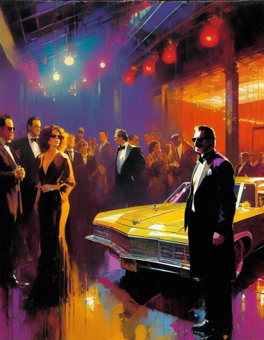 the club(art inspired in Bill Sienkiewicz). oil painting)