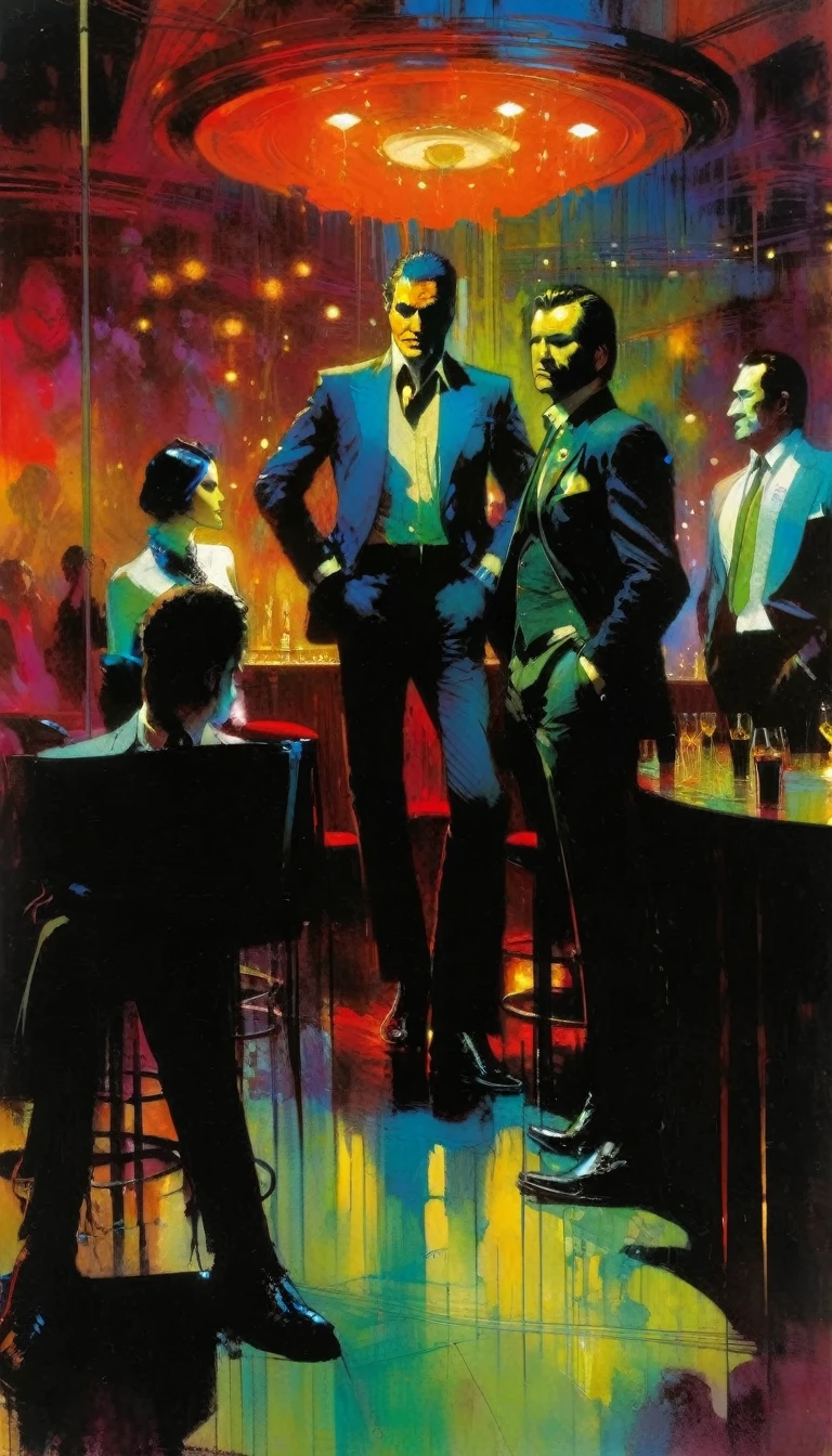 the club(art inspired in Bill Sienkiewicz). oil painting)
