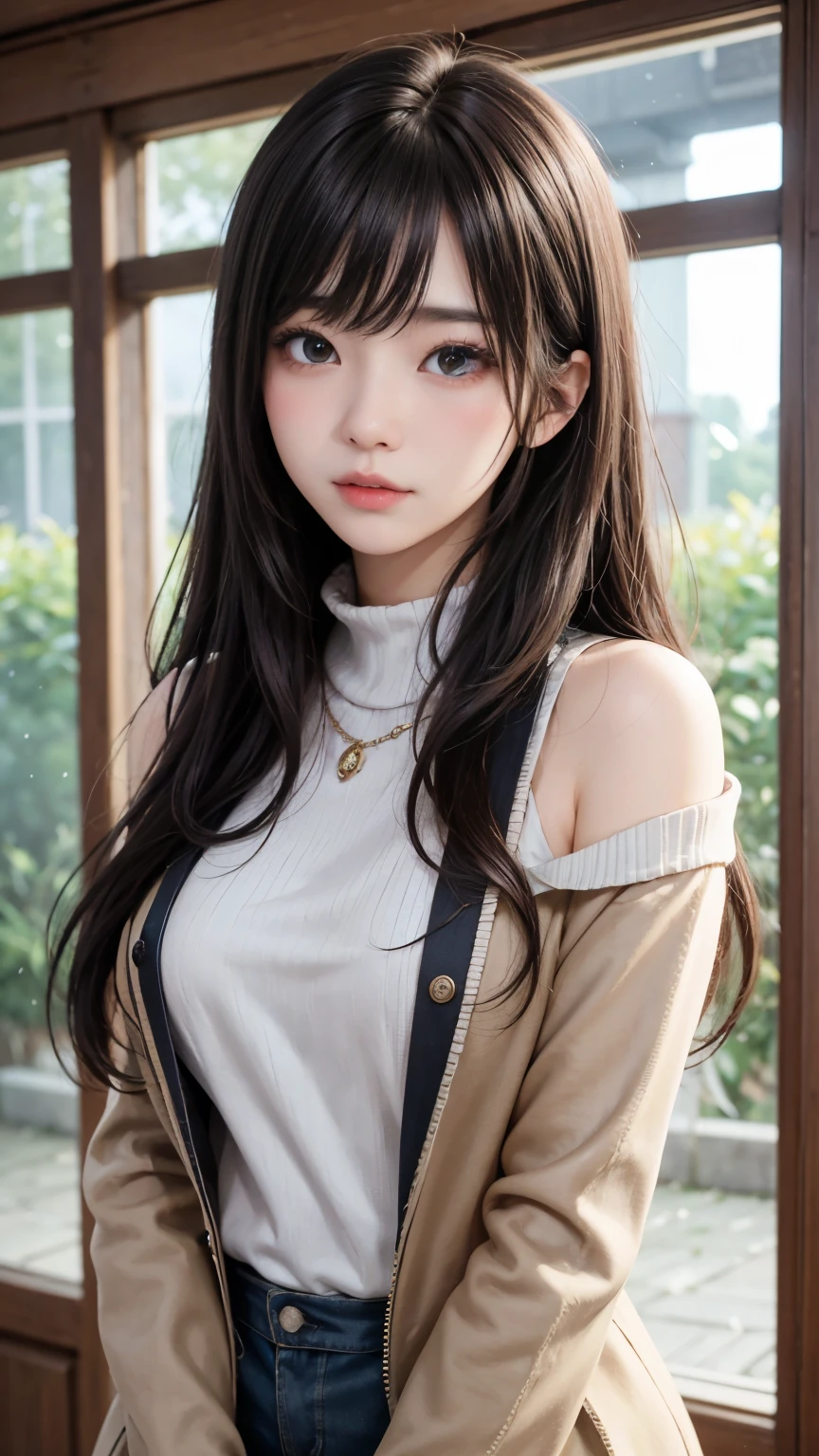 (最高qualityのディテール)、Realistic、8K Ultra HD、High resolution、(One Girl:1.2),(Fatal Beauty,Attractive beauty) ,(Mysterious charm:1.1),(Captivating silhouette),The 超detailedな、高qualityのテクスチャ、Intricate details、detailed、非常にdetailedなCG、高qualityの影、detailed 美しく繊細な顔、detailed 美しく繊細な目、Written boundary depth、Ray Tracing、20th generation、Cute K-Pop Girls、(The Face of Ulzan in Korea)、Thin face、(Urzan-6500-v1.1:0.6)、PurerosFace_v1、Glowing Eyes、Perfect body、 Viewer Display、(最高qualityのディテール:1.2)、Realistic、8K Ultra HD、High resolution、Close-up of a woman, realistic girl rendering, 8k artistic german bokeh, Enchanting girl, Real Girls, Gurwitz, Gurwitz-style artwork, Girl Roleplay, Realistic 3D style, cgstation Popular Topics,, 8K Portrait Rendering,(truth,truth:1.4),(Sparkling eyes girl:1.2)、The 超detailedな、高qualityのテクスチャ、Intricate details、detailed、非常にdetailedなCG、高qualityの影、detailed 美しく繊細な顔、detailed 美しく繊細な目、Written boundary depth、Ray Tracing、20th generation、Cute K-Pop Girls、(The Face of Ulzan in Korea)、Thin face、(Urzan-6500-v1.1:0.6)、cheek、Glossy Lips、、High resolution, Best image quality, 最高quality, Realistic, 超detailedな, Photo realistic, 4K 8K Ultra HD Full Color RAW Photos, Fujifilm(Medium format), Hasselblad, Carl Zeiss, Incredible dynamic range photography(utility_art:Smooth-768:1.1),High resolution, High pixel count, 明確なdetailed, Clear images, Natural color reproduction, Noise Reduction, High fidelity, quality, Software Improvements, Upscaling, Optimized Algorithms, Professional-level retouching,
1. Oversized coat:
The coat is、Choose an oversized design that covers from shoulders to knees.。Color is classic navy or black、or warm khaki or beige, hang on.、Choose colors that match the season。
2. Knitted sweater or turtleneck:
To protect yourself from the cold、Knitted sweater or turtleneckを選択してください。Match the texture and color of the knit to the coat.。
3. Wide leg pants:
For pants, Choose a wide-leg design、Combines ease of movement and style。Denim in dark tones or black trousers will look good.。
4. Knee-high boots:
What is included in an oversized coat、足首からふくらはぎまでカバーするKnee-high bootsとの組み合わせ。Boots are black or dark brown and chic.、Gives a stylish impression。
5. accessories:
シンプルなゴールドまたはシルバーのaccessoriesを選択してください、Add elegance to your outfit。for example、Long necklaces are recommended, Big earrings and glasses..。
6. Handbags:
Handbags、Choose a color that matches the tone of your outfit.。Shoulder bags and tote bags are convenient and stylish。
7. Compensateと髪型:
Compensate, Choose natural colors that flatter your skin。Wavy Hair、By creating loose curls、Appeal to softness。