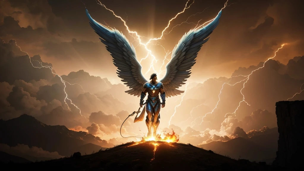 angel, Divine Male Angel, natural, God's Army Angel, angel Masculino de Deus, Strong male angel, God's Army, God's Angel Man, Jewish Beard, Hebrew Angel, Sky God's, God's Sky Heavens, Realistic Man, celestial armor, Beauty, Blue Thunder, fire azul, Realistic fire azul, realistic thunder, electrical screws, realistic detailed 8k, 16K realistic detail, stark, Detailed realistic color, Detailed realistic thunder, fire azul Realistic 8K, Cores photorrealistic 8K, 8K detailed colors, Nitidez photorrealistic 8K, ULTRAHD Photorealism, Divine fire azul, Divine Electric Blue Thunder, Sombras photorrealistics 8K, Textura photorrealistic, naturey, heavens, heavenly, sky night, beauty sky, natta, majestic, majestic Sky, Naturally Elegant, thunders, Sky thunders, Divine thunder, Linda, doradas, starlight, Heavenly Bolts, Blue Electricity, Blue Screws, Rendering, photorrealistic, UltraHigh Definition, 4K, detailed textures, thunder, detailed shadows, detailed colors, naturey Linda, Great Divine, detailed contrast, realistic contrast, high resolution, detailed colors, realistic detailed 16K, 8k high definition, detailed contrast, realistic contrast, high resolution, detailed colors, fire, villany, realistic detailed, chic, 