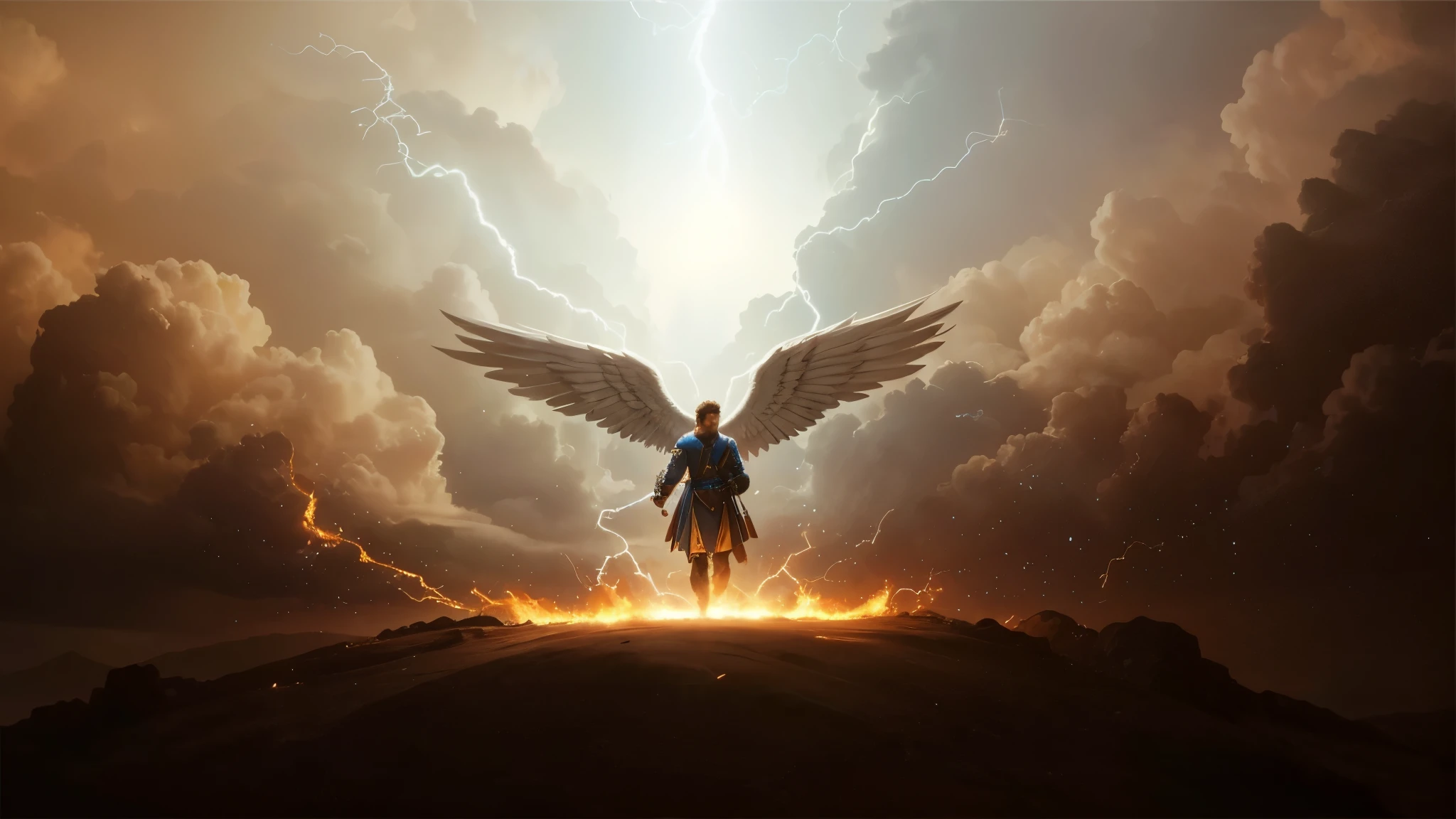 angel, Divine Male Angel, natural, God's Army Angel, angel Masculino de Deus, Strong male angel, God's Army, God's Angel Man, Jewish Beard, Hebrew Angel, Sky God's, God's Sky Heavens, Realistic Man, celestial armor, Beauty, Blue Thunder, fire azul, Realistic fire azul, realistic thunder, electrical screws, realistic detailed 8k, 16K realistic detail, stark, Detailed realistic color, Detailed realistic thunder, fire azul Realistic 8K, Cores photorrealistic 8K, 8K detailed colors, Nitidez photorrealistic 8K, ULTRAHD Photorealism, Divine fire azul, Divine Electric Blue Thunder, Sombras photorrealistics 8K, Textura photorrealistic, naturey, heavens, heavenly, sky night, beauty sky, natta, majestic, majestic Sky, Naturally Elegant, thunders, Sky thunders, Divine thunder, Linda, doradas, starlight, Heavenly Bolts, Blue Electricity, Blue Screws, Rendering, photorrealistic, UltraHigh Definition, 4K, detailed textures, thunder, detailed shadows, detailed colors, naturey Linda, Great Divine, detailed contrast, realistic contrast, high resolution, detailed colors, realistic detailed 16K, 8k high definition, detailed contrast, realistic contrast, high resolution, detailed colors, fire, villany, realistic detailed, chic, 