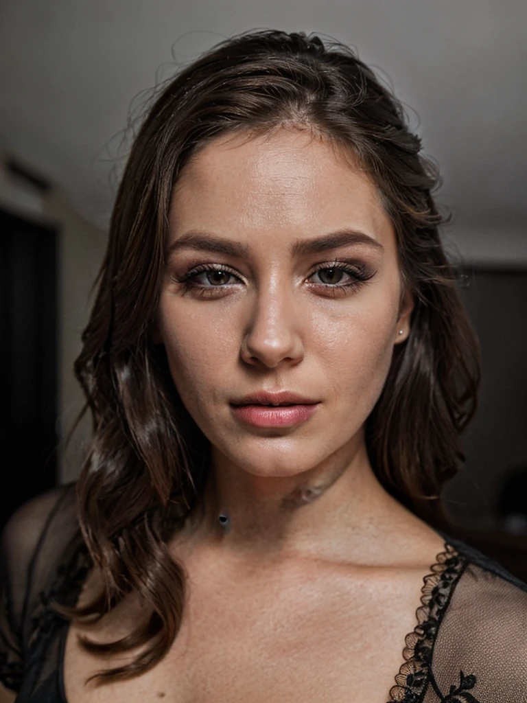 closeup portrait photo of beautiful 26 y.o woman, makeup, 8k uhd, high quality, dramatic, cinematic