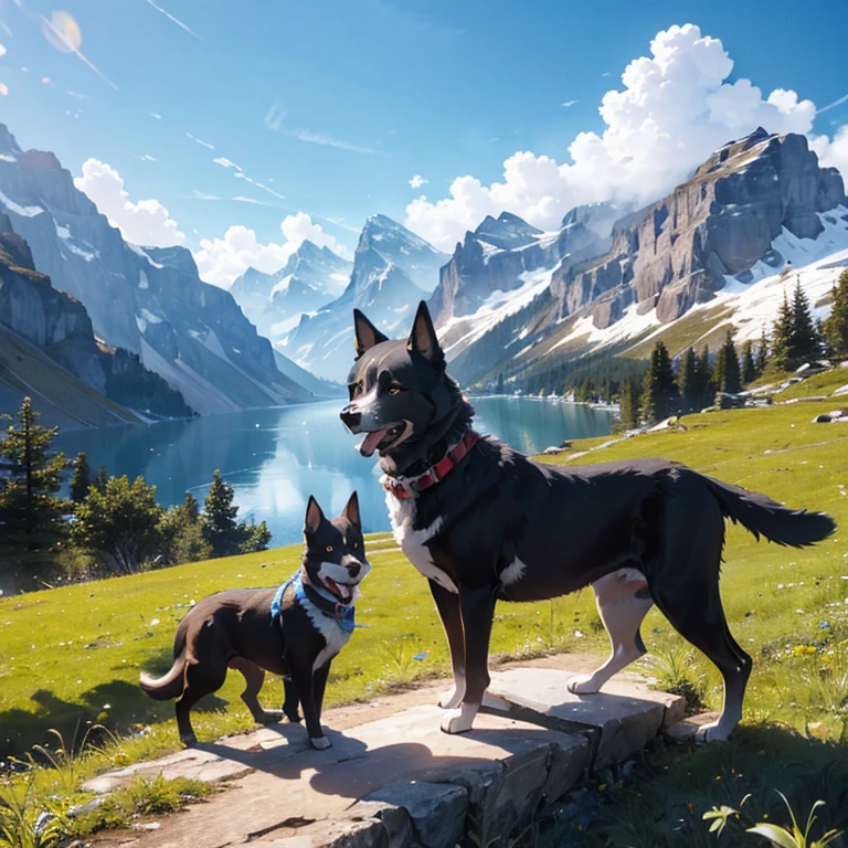 mountain, dog
