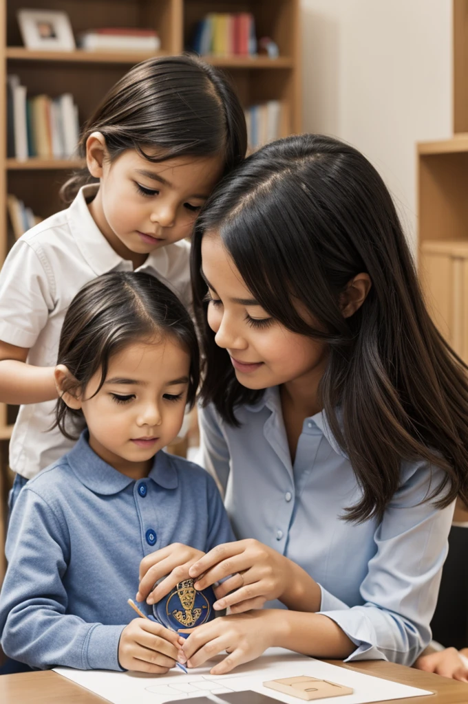 Create a Piaget image with children
