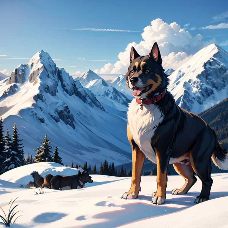 mountain, dog