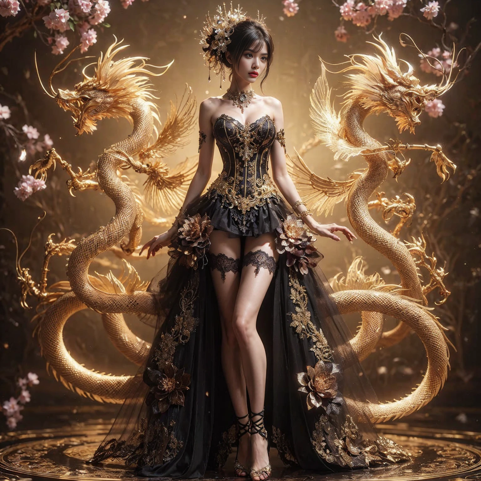 arafed woman with bustier gigantic breast in a corset and dress in front of a building, wearing an ornate outfit, ornate dress, intricate dress, elegant corset, ornate and elegant, extravagant dress, inspired by Hedi Xandt, ornate attire, intricate outfit, ornate royal gown, ornate clothing, ornate gown, intricate and elegant, intricate detailed dress, ornate , royal dress, masterpiece, best quality:1.2),,(8k,highres,RAW photo,realistic,photo-realistic:1.3),(detailed skin texture,detailed cloth texture,beautiful detailed face:1.25),professional lighting,photon mapping,beautiful soft light,radiosity,physically-based rendering,raytracing, model shoot style, model shoot style, (extremely detailed CG unity 8k wallpaper), full shot body photo of the most beautiful artwork in the world,