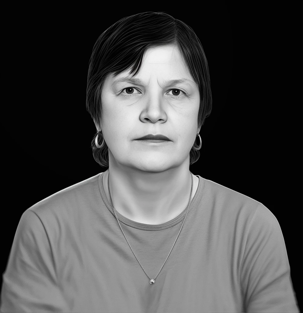 Фотография женщины, женщина 50 лет, поры, торчащие волосы, поры, морщина, детализированные глянцевые глаза, specular lighting, dslr, ultra quality. sharp focus, tack sharp, dof, film grain, Fujifilm XT3, crystal clear,
