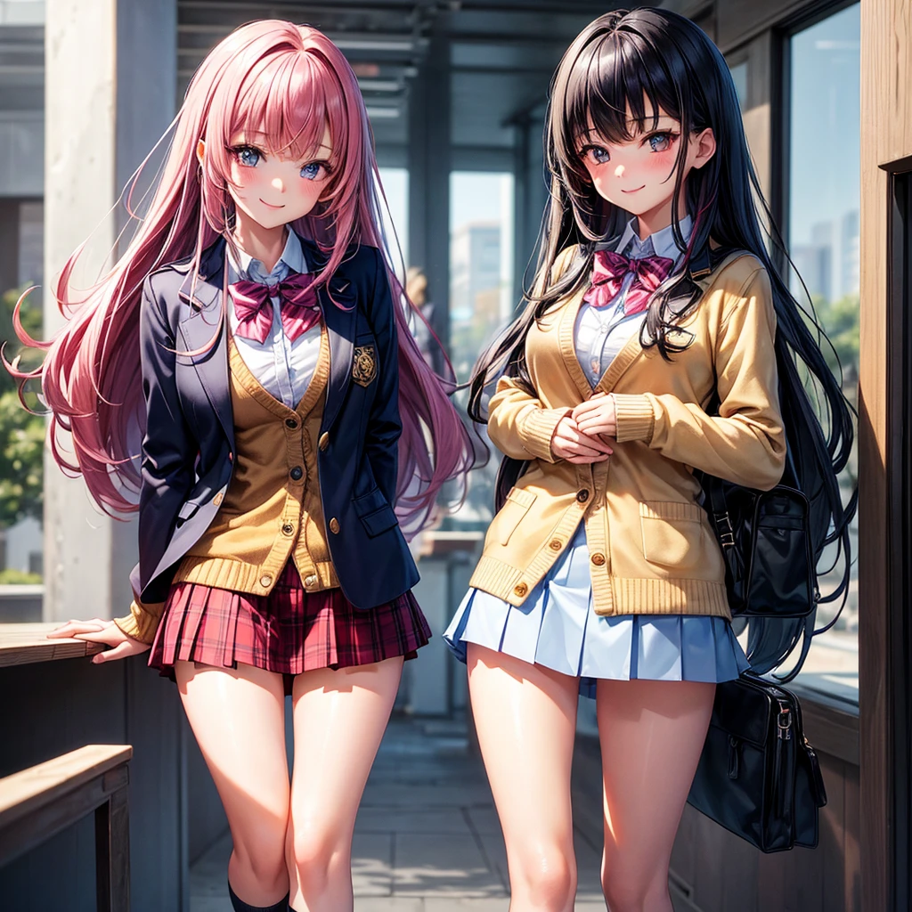 middle School girls,smile,Beautiful girls,The best quality to get you horny,Multi-colored hair,Perfect Girl,Super cute girl,uniform,blazer,School festival,Wearing a cardigan,Long Hair、She has her bangs down,Ultra HD,Young girl,Sex,Naughty Girls,Full body image,Absurd,Beautiful girls,