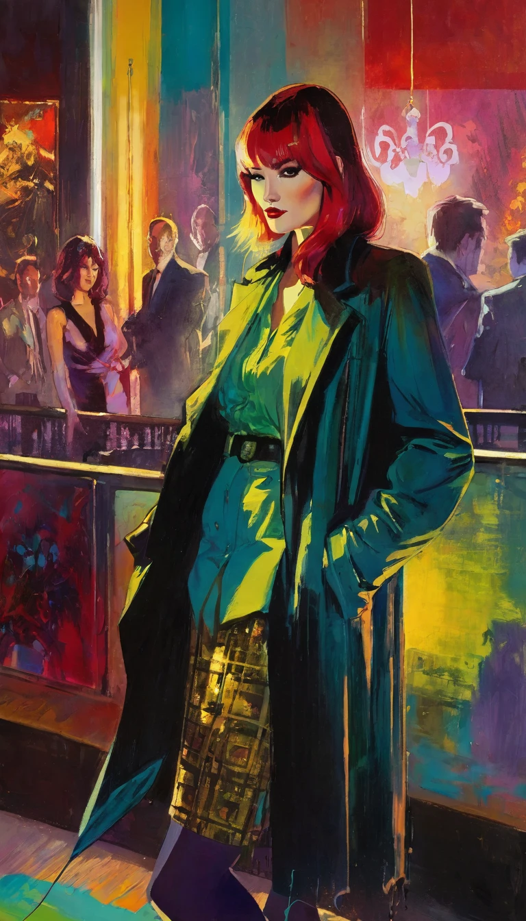 the club (art inspired in Bill Sienkiewicz). oil painting)