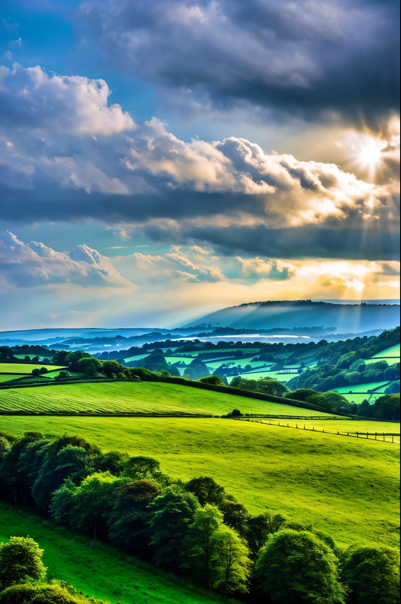 Original landscape,Sky and clouds,Tyndall effect,A country road,Colorful hot air balloon,High quality desktop wallpaper, Verdant forest, Detailed field properties, Beautiful English countryside, Stunning scenery, Rolling Hills, Landscape Wallpaper, Lush countryside, Green forests, Stunning scenery, Green fields in the background, High quality wallpaper, Beautiful wallpapers,Ultra high quality,Ultra HD,Ultra-high resolution