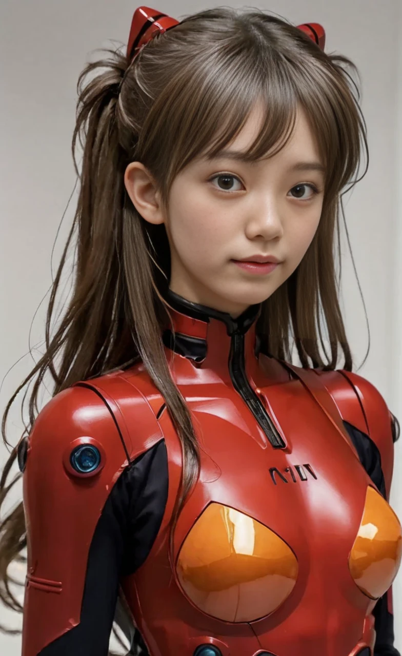 a japanese girl with long purple hair, detailed facial features, elegant pose, Evangelion-style plug suit, in a futuristic sci-fi environment, cinematic lighting, dramatic, intricate details, volumetric lighting, photorealistic, 8k, high resolution, masterpiece