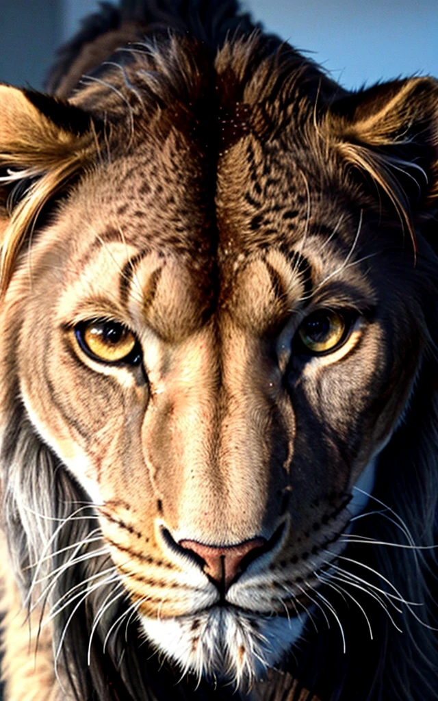close up photo of lion, 8k uhd, high quality, dramatic, cinematic