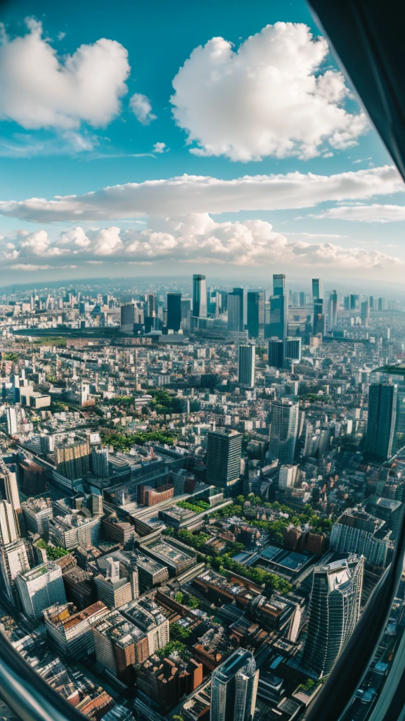 a view of a city with tall buildings and a green park, a picture by Naondo Nakamura, unsplash, sōsaku hanga, tokyo japan, there are two people climbing up a mountain with a view of the clouds, a detailed matte painting inspired by Michael Komarck, unsplash, romanticism, chamonix, photo epic of the year, max rive, breath taking, epic stunning atmosphere, national geographic footage, rise above clouds, stunning skied, above the clouds, gopro footage tokyo city, tokyo city in the background, tokio, tokyo, japanese city, tokyo prefecture, new tokyo, aerial view of a city, tokyo in the background, bird's eye view of a city